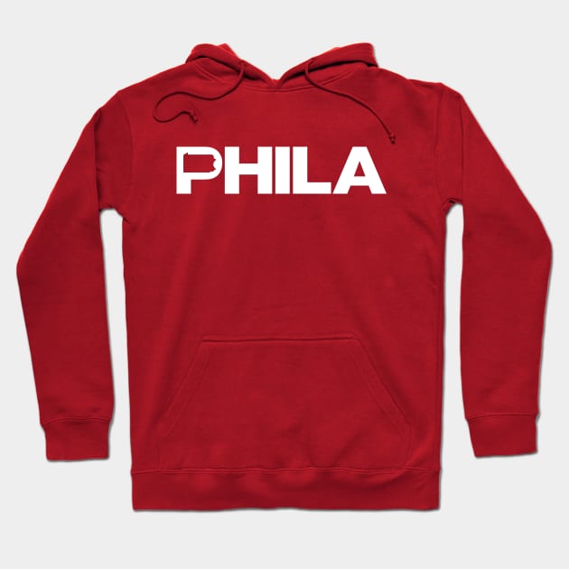 Philadelphia 'Phila' Sports Fan T-Shirt: Flaunt Your Philly Pride with a Bold State-Shaped Design! Hoodie by CC0hort